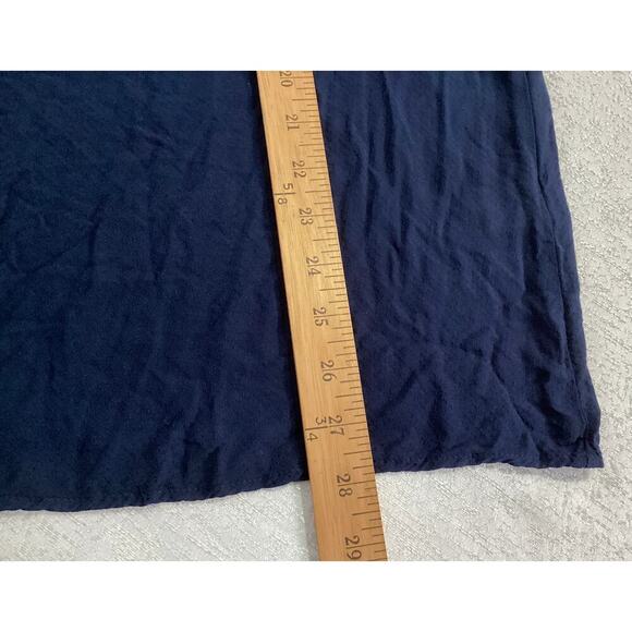 Max Studio tunic blouse  navy scoop neck, bell sleeves floral embroidery sz 3X - Picture 8 of 8